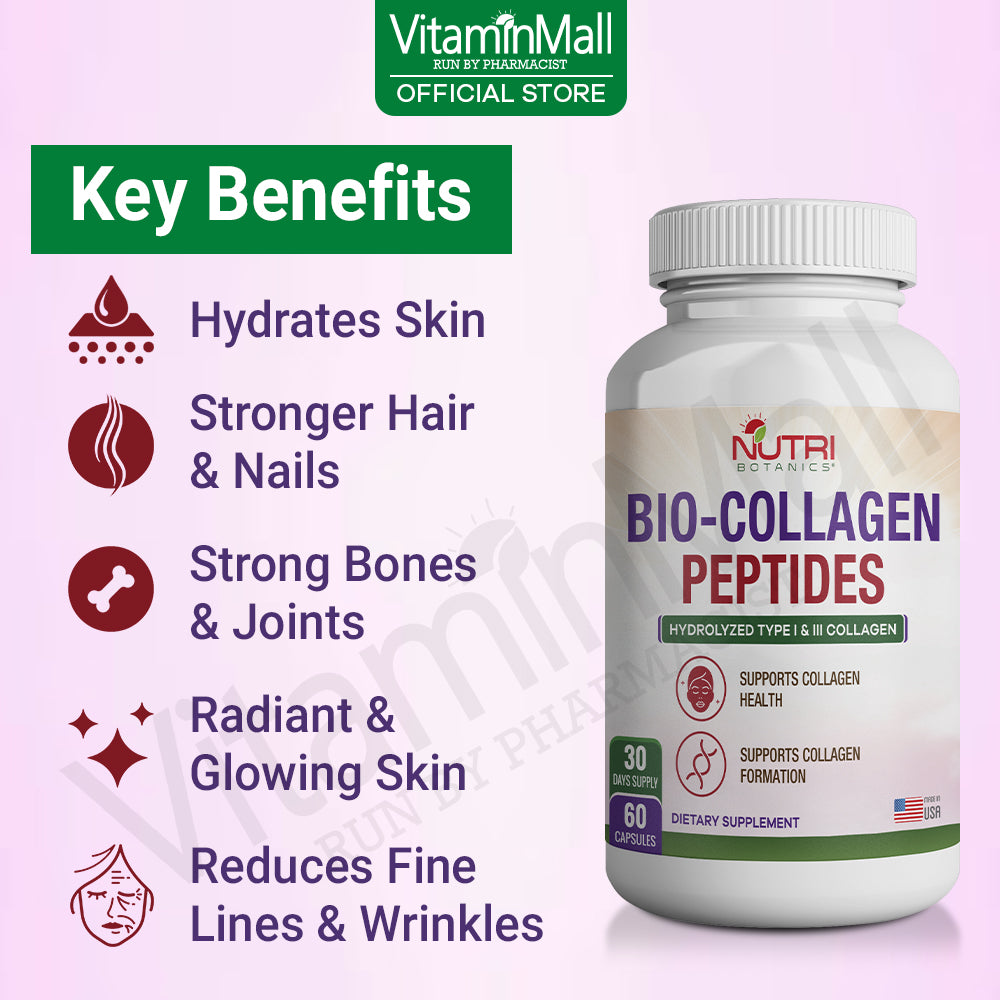 Nutri Botanics Bio Collagen Peptides – 60 Capsules