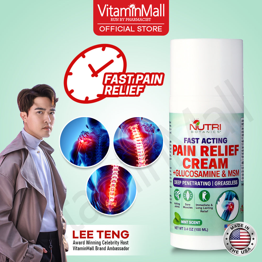 Nutri Botanics Pain Relief Cream with Glucosamine & MSM – 100ml