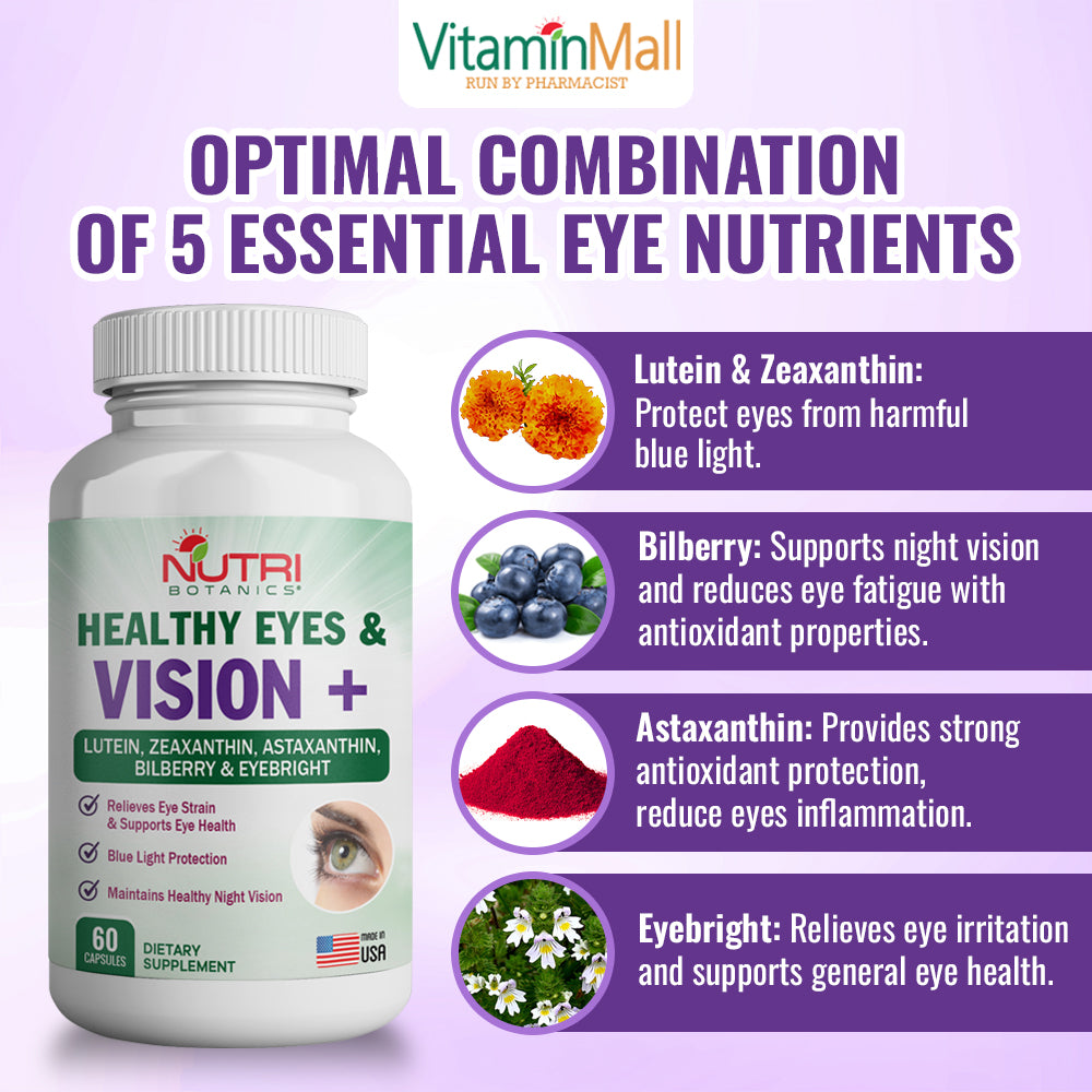 Nutri Botanics Healthy Eye & Vision+ - 60 Capsules