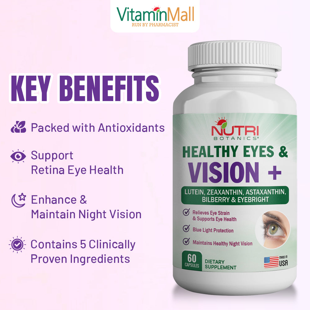 Nutri Botanics Healthy Eye & Vision+ - 60 Capsules