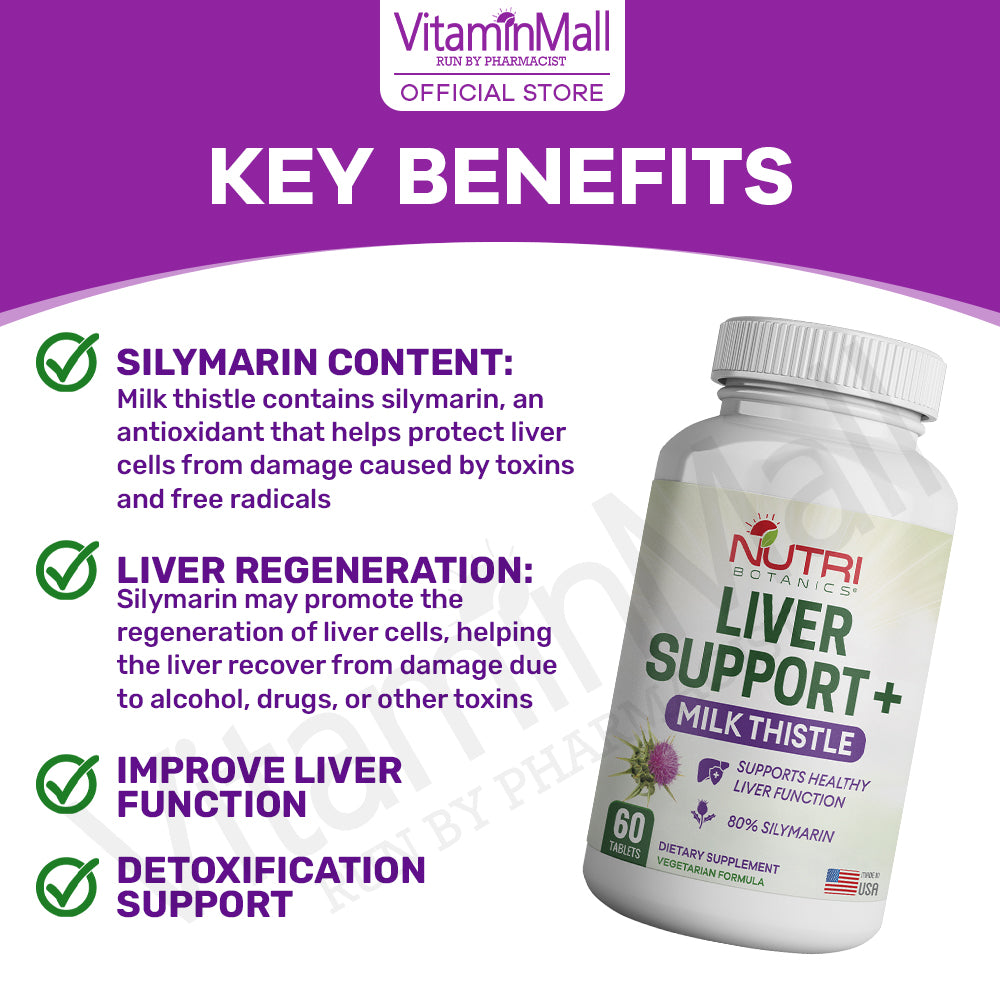 Nutri Botanics Liver Support with Milk Thistle & Silymarin Extract