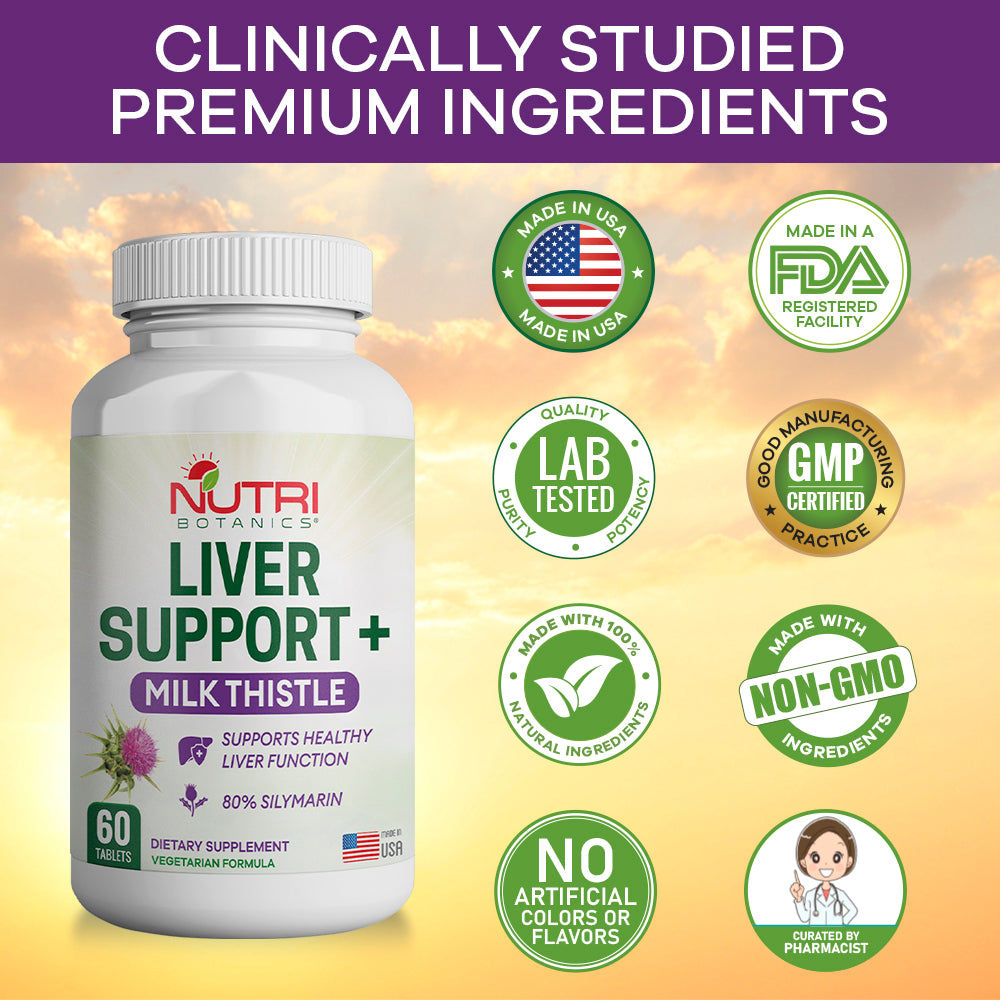 Nutri Botanics Liver Support with Milk Thistle & Silymarin Extract