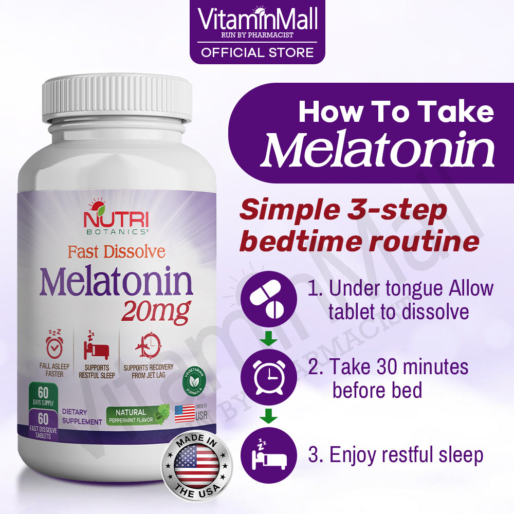 Nutri Botanics Fast Dissolve Melatonin - 20mg