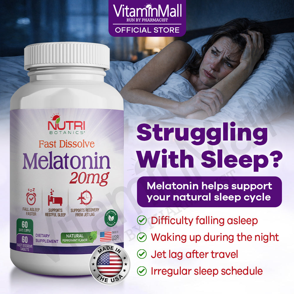Nutri Botanics Fast Dissolve Melatonin - 20mg