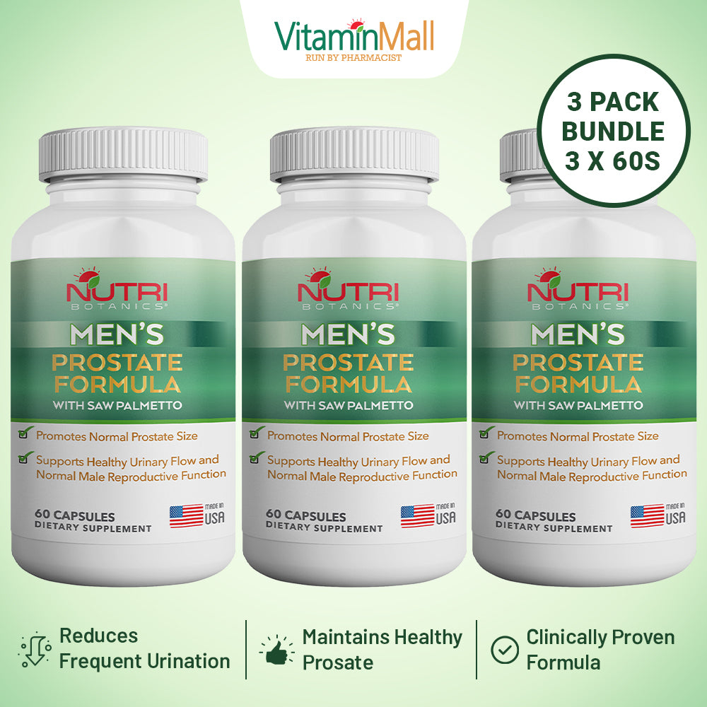 Nutri Botanics Men Prostate Formula with Saw Palmetto - 60 Capsules