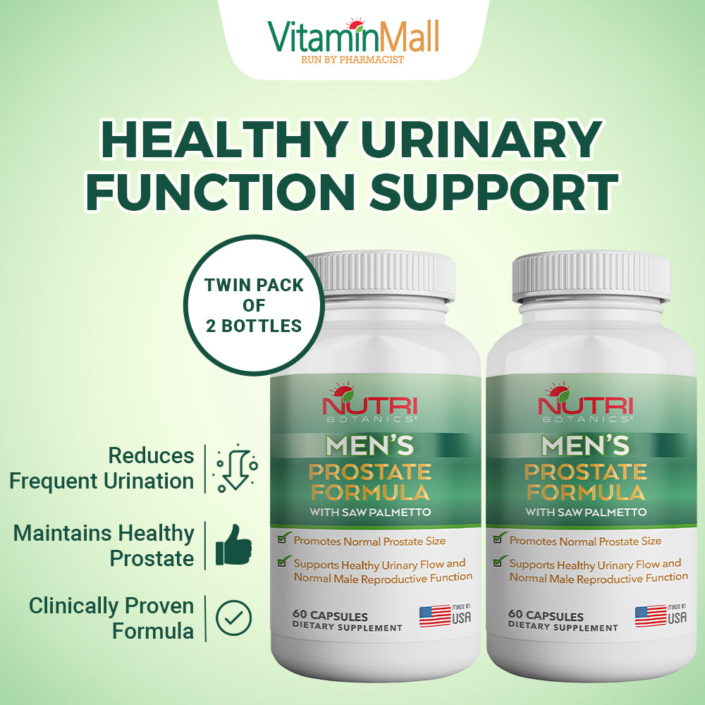 Nutri Botanics Men Prostate Formula with Saw Palmetto - 60 Capsules