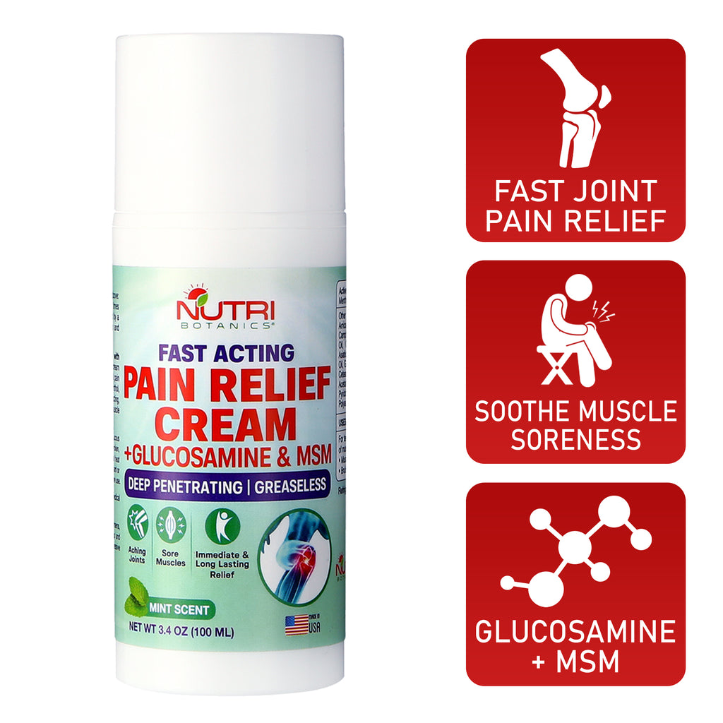 Nutri Botanics Pain Relief Cream with Glucosamine & MSM – 100ml