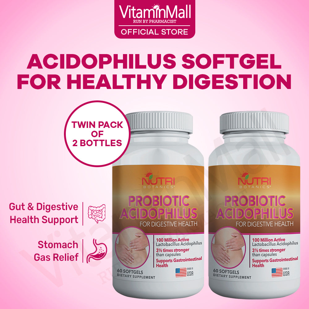Nutri Botanics Probiotics Acidophilus Softgel - 60 Softgels