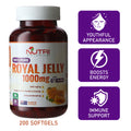 Nutri Botanics Royal Jelly 1000mg with 6% 10-HDA – 200 Softgels