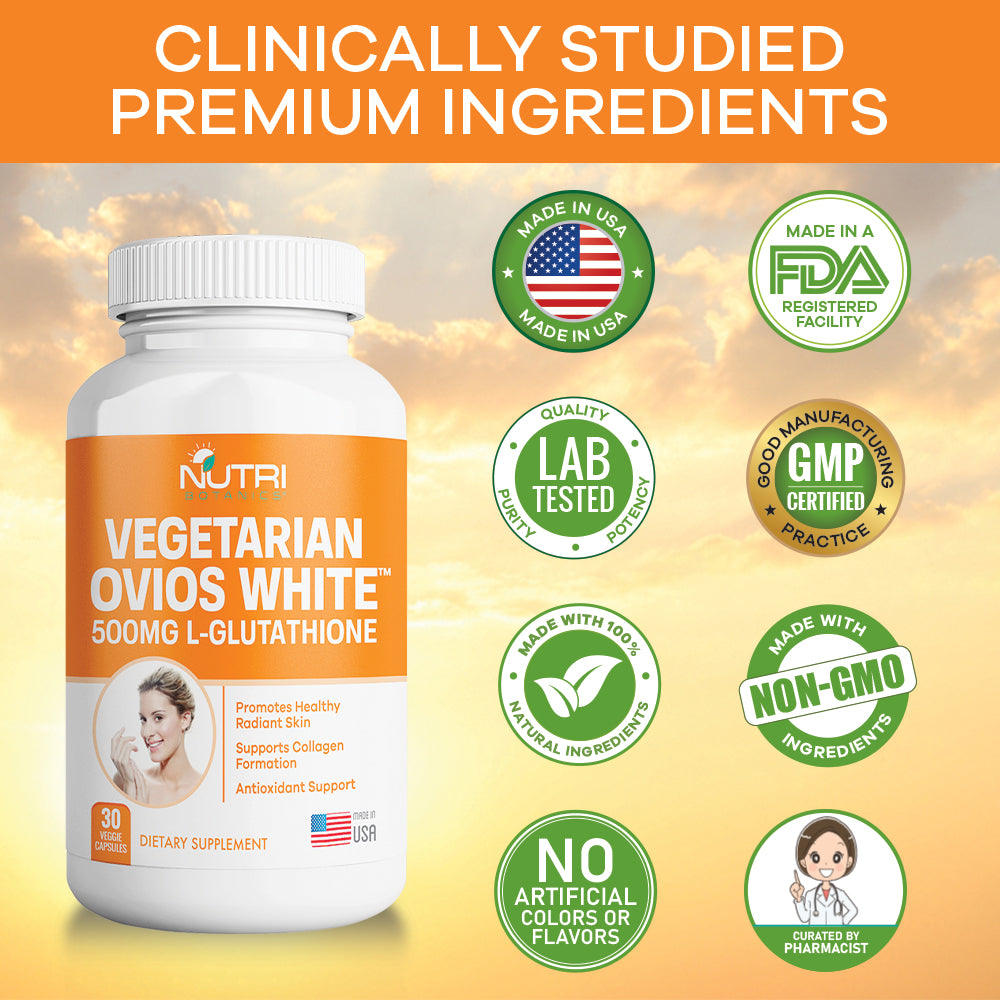 Vegetarian Ovios White L-Glutathione Whitening Supplement  - 30's
