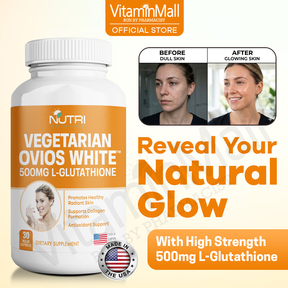 Vegetarian Ovios White L-Glutathione Whitening Supplement  - 30's