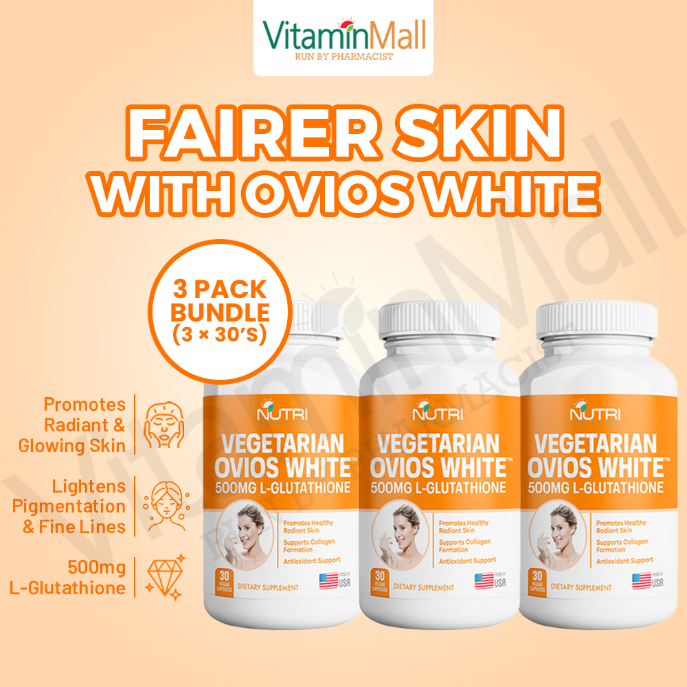 Vegetarian Ovios White L-Glutathione Whitening Supplement  - 30's