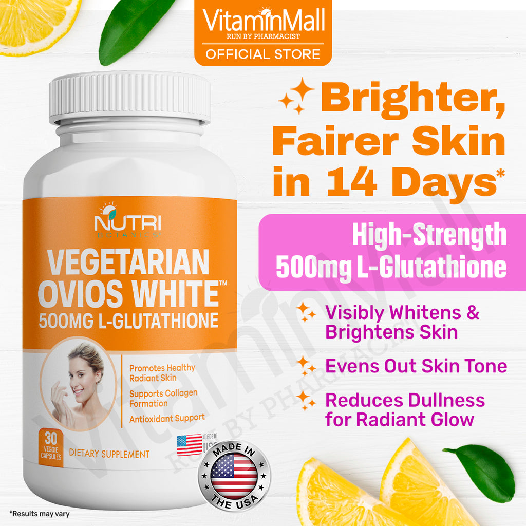 Vegetarian Ovios White L-Glutathione Whitening Supplement  - 30's