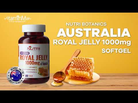 Nutri Botanics Royal Jelly 1000mg with 6% 10-HDA – 200 Softgels
