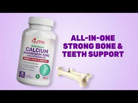 Nutri Botanics Calcium Magnesium Zinc with Vitamin D3 Supplement – 60 Vegetarian Tablets