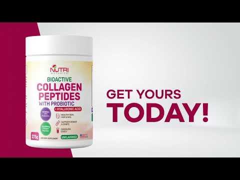 Nutri Botanics Bioactive Collagen Peptides Powder with Probiotic + Hyaluronic Acid – 275g
