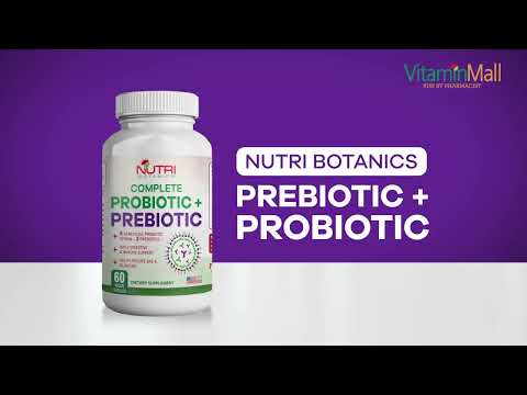 Nutri Botanics Prebiotic + Probiotic Supplement – 60 Veggie Capsules