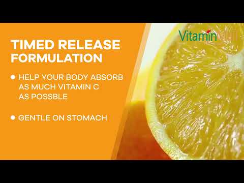Nutri Botanics Vitamin C 1000mg Time Release Tablet with Rose Hip - 60 Vegetarian Tablets